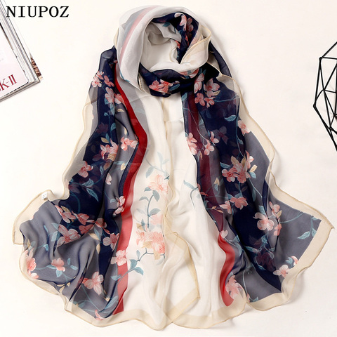 Multiple Colour Lotus leaf Flower Chiffon Georgette Bandana Scarf Women Foulard Long Shawl Summer Elegant Hijab 50*160CM ► Photo 1/6