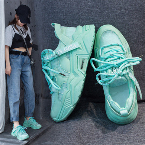 Women Sneakers 2022 Casual Shoes Breathable High Quality Comfortable Female Ladies Platform Shoes Sneakers for Women orange blue ► Photo 1/6