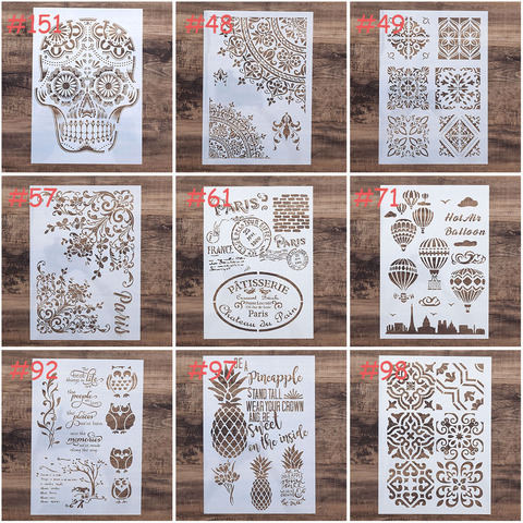 A4 A3 A2 Size DIY Craft Skull Mandala Stencil For Wall Painting Scrapbooking Stamping Album Decorative Embossing Paper Card s ► Photo 1/4