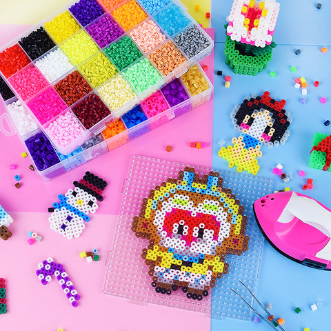 Perler Toy Kit 5mm/2.6mm Hama beads 3D Puzzle DIY Toy Kids Creative Handmade Craft Toy Gift 72 colors 39000pcs ► Photo 1/6