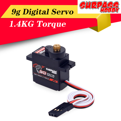 SURPASS Hobby S0009M 9g Metal Gear 1.4KG Digital Servo for RC Fixed-Wing Airplane Robot Car Boat Duct Plane ► Photo 1/6