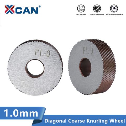 XCAN 2pcs 1.0mm Anti Slip HSS Diagonal Coarse Knurling Wheel Diameter 26mm for Metal Lathe Wheel Knurling Tools ► Photo 1/6