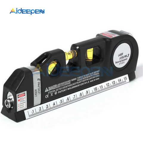 Multi Function Laser Level Cross Line Laser Tape Metric Ruler Measure Level Laser with Horizontal Vertical Measure Tape 8FT ► Photo 1/1