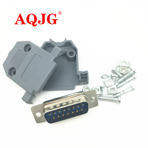 DB15 connector 2 row hole/pin female Male plug port socket adapter D Sub DP15 +shell ► Photo 1/6