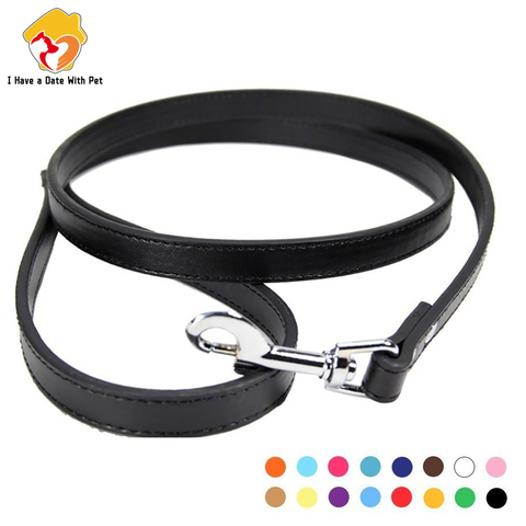 Good Quality Leash for Dogs S#1.5*120 cm M#2.0*120 cm Pink Black Red Pet outdoor walking Soft Pu Leather Dog Leashes Lead ► Photo 1/5