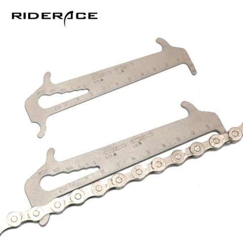 Bicycle Chain Wear Checker Indicator Stainless Steel Card Gauge Measurement Ruler Cycling Repair Tools MTB Bike Accessories ► Photo 1/6