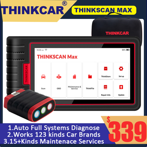 Thinkcar Thinkscan Max Auto OBD2 Diagnostic Tools Full System ECU Coding Bidirectional Control 28 Reset Launch CRP909X MK808 ► Photo 1/6