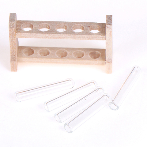 Miniature 1:12 Toy laboratory test tube rack set L 3.7cm ► Photo 1/4