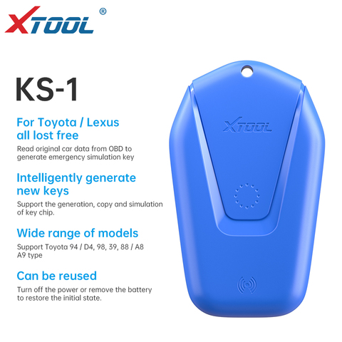 XTOOL KS-01Blue Emulator Auto key programmer key all lost for Toyota  for Lexua work with X100 PAD3 ► Photo 1/5