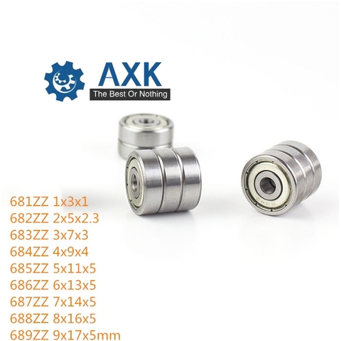 681ZZ bearing 682ZZ 683ZZ 684ZZ 685ZZ ABEC-1/ABEC-5 ( 10 PCS ) Miniature Ball Bearings 686ZZ 687ZZ 688ZZ 689ZZ Deep groove ► Photo 1/5