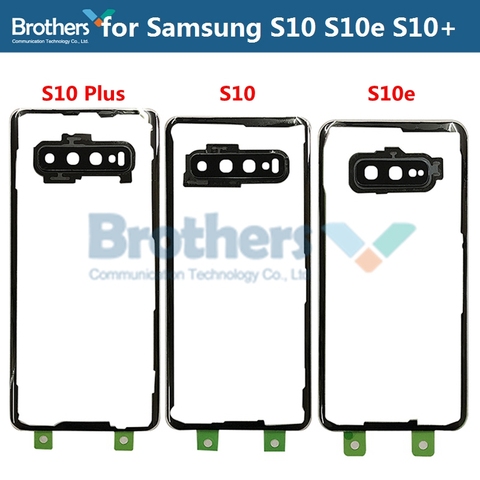 Battery Housing for Samsung Galaxy S10 S10e S10 Plus Transparent Battery Door with Camera Glass Back Cover for G973 G970 G975 ► Photo 1/6
