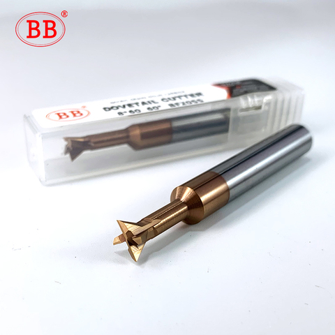 BB Carbide Dovetail Milling Cutter CNC Tool 45 60 75 Degree 6mm 5mm 8mm 10mm 12mm Tungsten Steel Machining Tool for Metal ► Photo 1/6