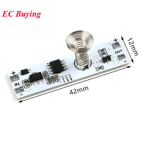 DC 12V Capacitive Touch Sensor Switch LED Dimming Dimmer Control Lamps Board Module 3A Coil Spring for Smart Home Light Strip ► Photo 1/5