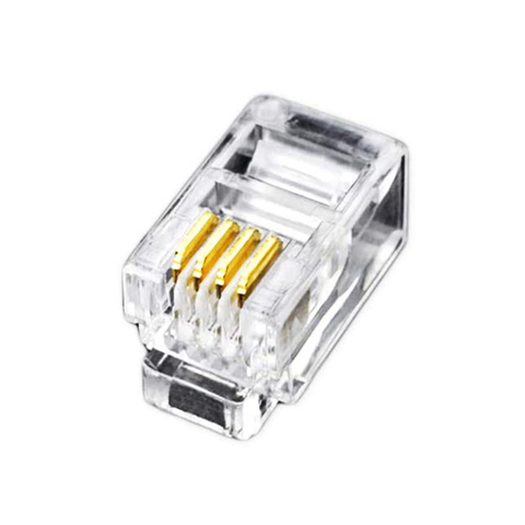 OULLX 4P4C RJ9 Telephone Handset Connector 4-Core Audio Connector 4-wire Plug Gold-Plated Copper Chip Crystal Heads 50pcs 100pcs ► Photo 1/6