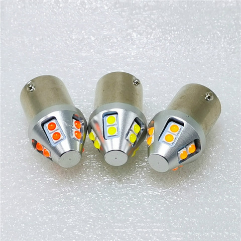 P21W BA15S (1156) BAU15S Led Red White Brake Lights T20 7440 7443 W21W W21/5W Car Turn Signal Lamp T25 3157 P27W 10SMD LED 12V ► Photo 1/6