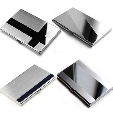 Woman Men Stainless Steel Aluminium Business ID Name Credit Card Holder Case Metal Wallet Office Supplies Fast Shipping New ► Photo 1/6