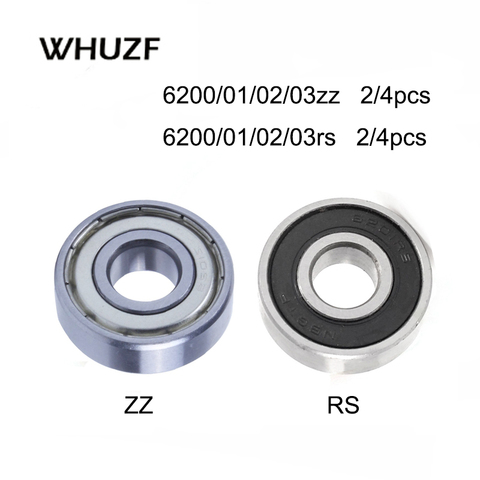 2/4PCS Deep groove ball bearings 6200Z 6201RS 6202zz 6203rs 6204 6205 6206 6207 6208 ZZ 2RS ► Photo 1/6