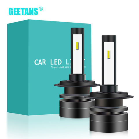 GEETANS  2Pcs H4 LED H7 H11 H8 9006 HB3 H3 H1 HB4 CSP Auto Car Headlight  High Low Beam Bulb Super Mini Automobile Lamp 12V CG ► Photo 1/6