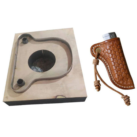 DIY leather craft fire lighter case bag die cutting knife mould hand machine punch tool pattern ► Photo 1/1