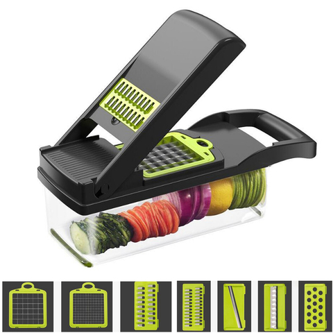 Multifunctional Vegetable Cutter Shredders Slicers Fruit Potato Peeler Carrot Grater Kitchen Accessories Basket Vegetabl ► Photo 1/6