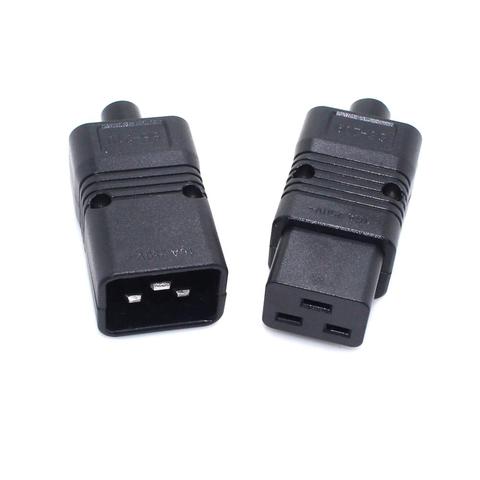 PDU/UPS Socket Standard IEC320 C19 C20 16A 250V AC Electrical Power Cable Cord Connector Removable plug Female Male Plug Adapter ► Photo 1/6
