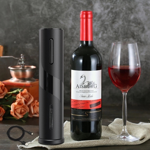 Rechargeable Electric Wine Bottle Opener Corkscrew Foil Cutter Set Automatic Bottle Opener for Red Wine Kitchen Tool Can Opener ► Photo 1/6
