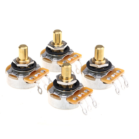 Musiclily Ultra CTS 450G Series A250K Audio Taper Tone Short Solid Shaft Potentiometers 10% Tolerance for Guitar Bass (Set of 4) ► Photo 1/4