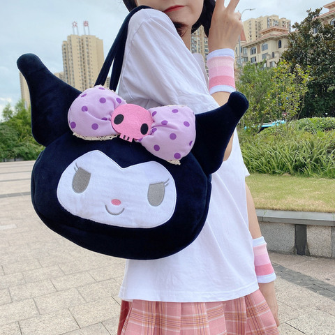 Kawaii Sanrio Plush Toys Doll Kuromi Backpack My Melody Plushie