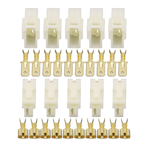 5 Sets 2 Pin DJ7022-6.3-11/21 Electrical Wire Connectors Plug Male and female Automobile Connector 2P ► Photo 1/6