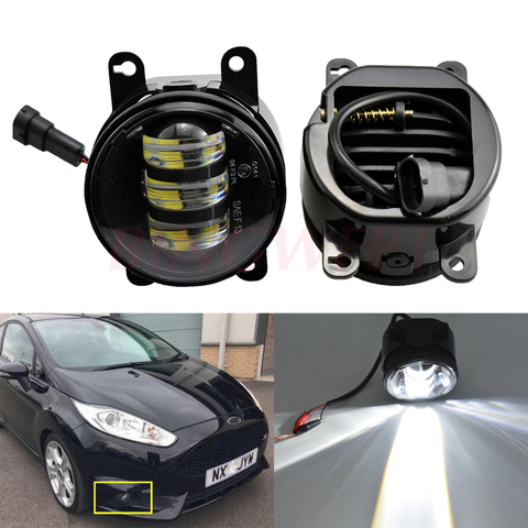 1 Pair LED Fog Light Lamp Front Bumper Light For Focus MK2/3 Fusion Fiesta MK7 For Ford Ranger 12-15 For Ford EcoSport 13-17 ► Photo 1/6