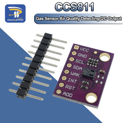 Gas Sensor Carbon Dioxide Detection Sensor Module CCS811 CO2 eCO2 TVOC Air Quality Detecting I2C Output CJMCU-811 For Arduino ► Photo 1/6