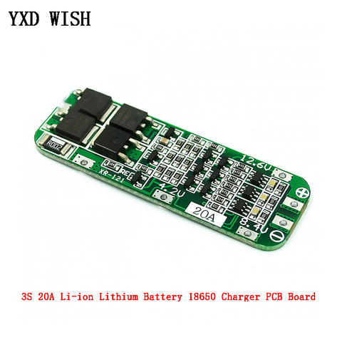 3S 20A Lithium Battery 18650 Charger PCB BMS Protection Board 12.6V 18650 Li-ion Battery Cell Charging Module 11.1V 12V 12.6V ► Photo 1/3