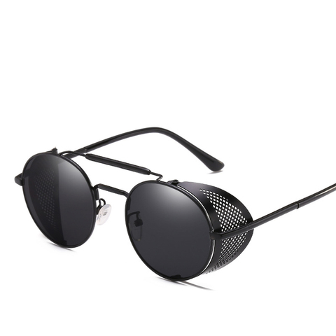 XaYbZc Retro Round Metal Sunglasses Steampunk Men Women Brand Designer Glasses Oculos De Sol Shades UV Protection ► Photo 1/6