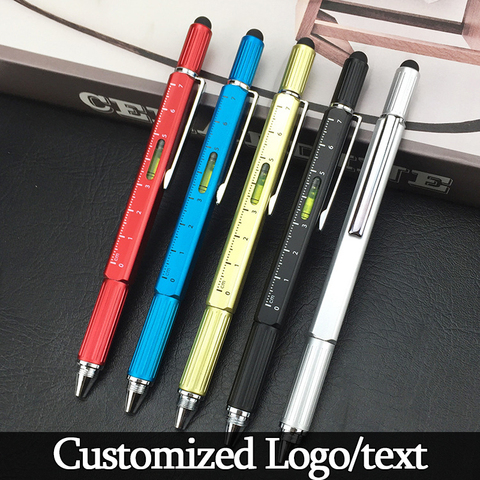6 functions Hidden screwdriver luxury Metal ballpoint pen multicolored rollerball pens office stationery Customized LOGO gift ► Photo 1/6
