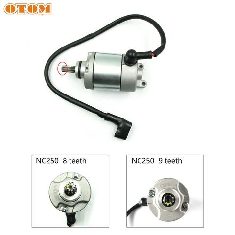 OTOM Motorcycle Starter Motor Start Motor NC250 8/9 Teeth For ZONGSHEN KAYO K6 T6 BSE J5 RX3 Xmotos ZS250GY-3 4 Valves Parts ► Photo 1/6