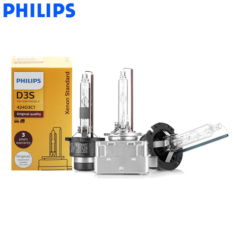 Philips HID D1S D2S D2R D3S D4S D5S 35W Xenon Standard 4200K Bright White Light Auto Original Headlight ECE 100% Authentic, 1X ► Photo 1/6