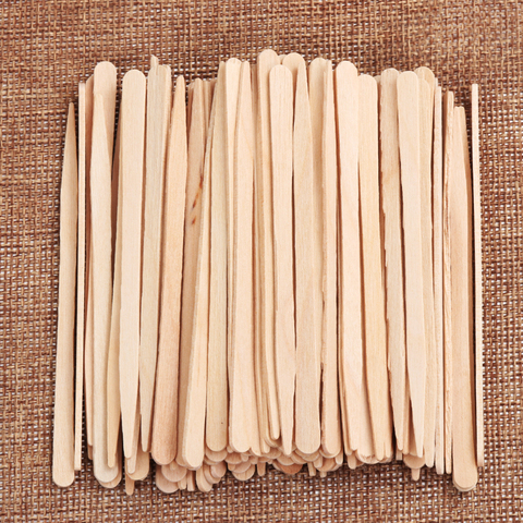 100 Pcs Disposable Waxing Wax Wooden Bamboo Sticks Spatula Tongue Depressor Kit Hair Removal Cream Depilatory Beauty Tool ► Photo 1/6