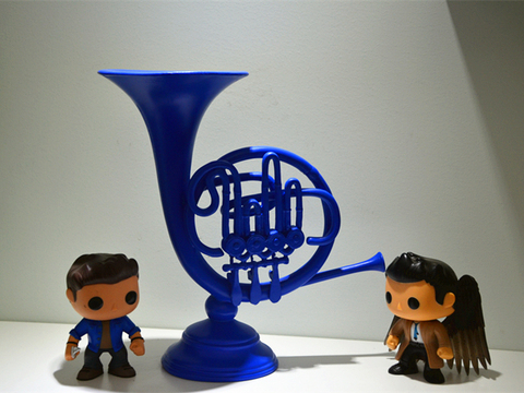 New How I Met Your Mother Blue French Horn Resin Home Desk Gift ► Photo 1/4