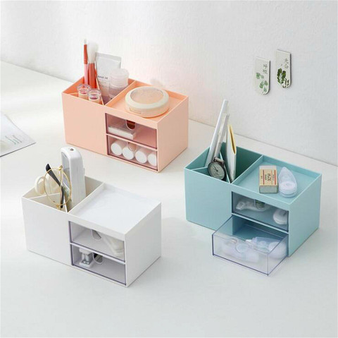 Multi-function Desktop Pen Holder Office School Storage Case Plastic Pen Box Desk Pencil Organizer Clear ► Photo 1/6