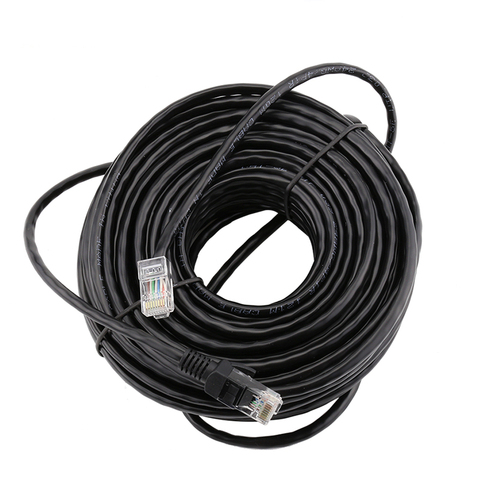 10M 20M 30M 50M Cat5 Ethernet Network Cable RJ45 Patch Outdoor Waterproof LAN Cable Wires For Security CCTV POE IP Camera System ► Photo 1/1