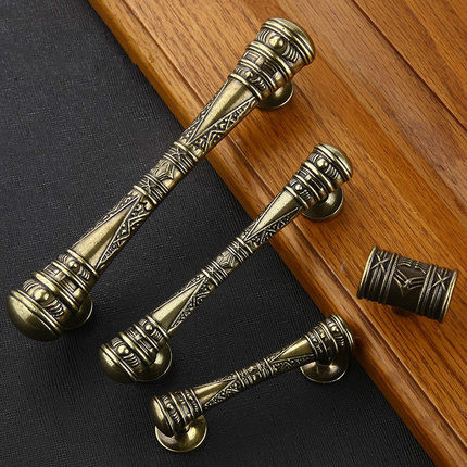 1pcs Retro Door Handles Wardrobe Handles Kitchen Door Handles and Cabinet Door Handles Drawer Knobs with Screw ► Photo 1/2