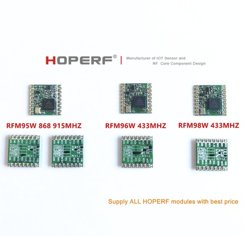 NEW RFM95 RFM95W RFM96W RFM98W wireless transceiver module HopeRF ORIGINAL FCC / ROHS / ETSI / REACH Certificated ► Photo 1/4