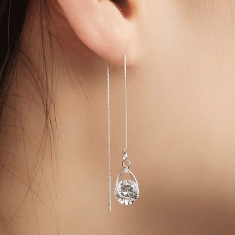 2022 New Fashion Crystal Jewelry Long Drop Rhinestone Tassel Dangle Earrings Oorbellen Brincos Earrings For Women Wedding Earing ► Photo 1/4