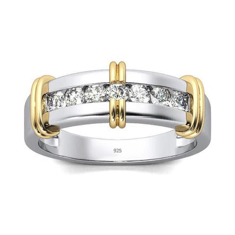 Szjinao Real Sterling Silver Ring Women Silver 925 Moissanite Diamond Ring Designer Luxury Gold Plated jewellery Wedding Dubai ► Photo 1/6