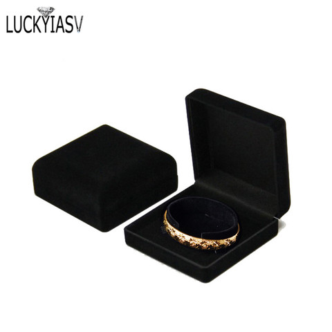 Premium Bangle Bracelet Box Black Velvet Coated Jewelry Display Boxes C Collar Jewellery Packaging Gift Holder Organizer Case ► Photo 1/6