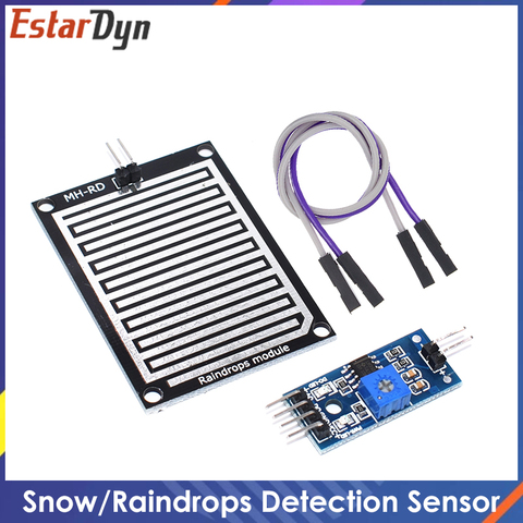 Snow Raindrops Detection Sensor Module Rain Weather Module Humidity For Arduino Relay Control Module Rain Water Sensor Module ► Photo 1/6