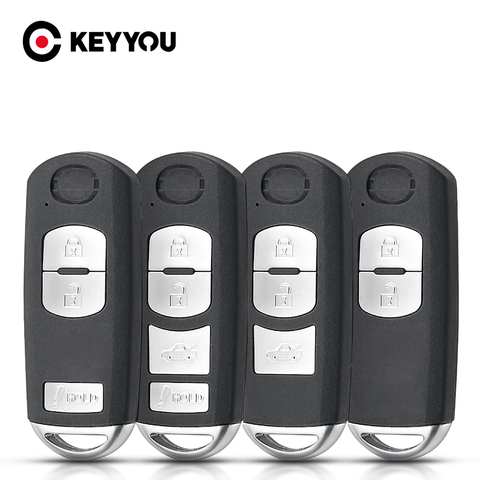 KEYYOU 2/3/4 Buttons For Mazda X-5 Summit Axela Atenza M3 M6 Auto Remote Key With Uncut Blade Smart Remote Key Shell Case ► Photo 1/6