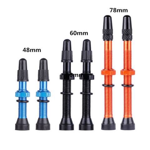 Mountain bike road bike tubeless vacuum valve presta 48/60/78mm nozzle aluminum alloy bicycle tire accessories ► Photo 1/5