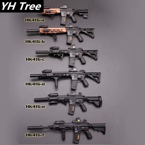 1/6 Scale Mini HK416 Series M4 Series Rifle Gun Weapon Model Toys for 12