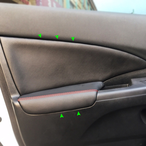 Soft Leather Door Panels Armrest Cover For Honda CRV 2012 2013 2014 2015 2016 2017 Car Door Armrest Cover Sticker Trim ► Photo 1/5